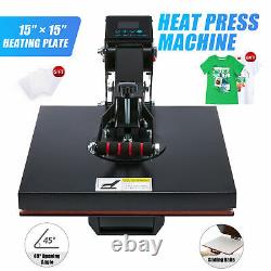 1000W 15x15in Professional T Shirt Press Clamshell Heat Press Machine for Bags