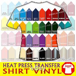 10 roll 15 Heat Press thermal transfer vinyl T- Shirt Vinyl Film for Cutter