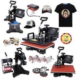 10in1 12X15 Heat Press Transfer Machine Sublimation Swing Away T-Shirt Mug Hat