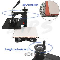 10x12'' 5 in 1 Combo Heat Press Machine T shirt Sublimation Transfer Swing Away