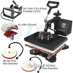 10x12'' 5 in 1 Combo Heat Press Machine T shirt Sublimation Transfer Swing Away