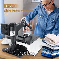 10x12 Heat Press Machine for T Shirts Swing Away Pressing HTV Vinyl Sublimation
