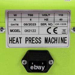 11.89 inches Heat Press Machine for DIY T Shirts, T Shirt Press Machine Green