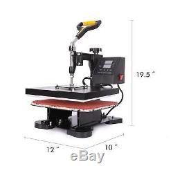 12X10 360°Swing Away Heat Press Machine Digital Transfer For T-Shirt 600W