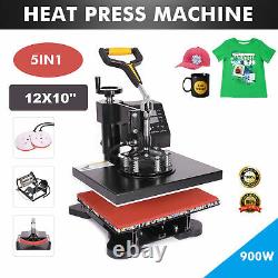 12X10 5 in 1 Multifunctional 360 Degree Swivel T-shirt Heat Press Machine