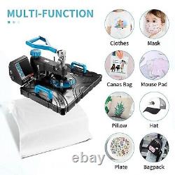 12X15 Heat Press Machine, 5 in 1 Digital Transfer T-Shirts Hat Mug Plate Cap