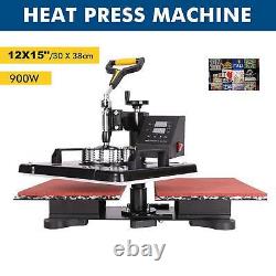 12X15 Swing Away Sublimation Transfer Heat Press Machine For T-Shirt Mat Crafts