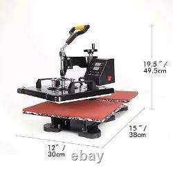 12X15 Swing Away Sublimation Transfer Heat Press Machine For T-Shirt Mat Crafts