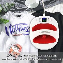12×10 Portable T-Shirt Heat Press Machine Heat Press Mat Sublimation Printer