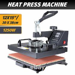 12''X15'' Heat Press Machine 360° Swing Digital Transfer Sublimation T-Shirt