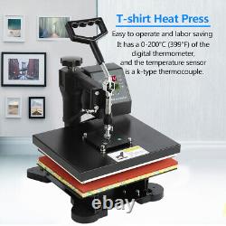 12 X 10 T-Shirt Heat Press Machine Digital Transfer Kit Sublimation Swing Away