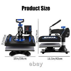 12 x15in Digital Heat Press Swing T-Shirt Sublimation Transfer Machine US