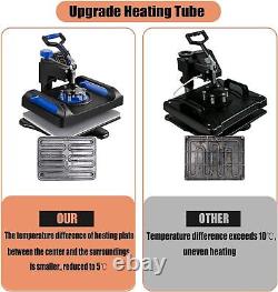 12 x15in Digital Heat Press Swing T-Shirt Sublimation Transfer Machine US