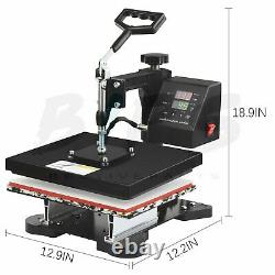 12 x 10 Heat Press Machine T Shirt Submilation Digital 360 Swing Away Transfer