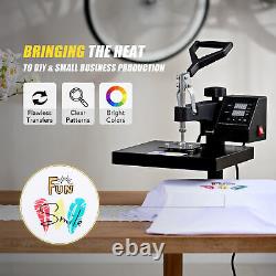 12 x 10 T-Shirt Heat Press Sublimation Transfer Machine 360 Degree Swing Away