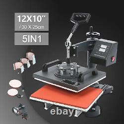 12x10IN 5IN1 Combo T-Shirt Heat Press Transfer Machine Sublimation for USA