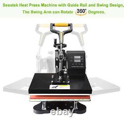 12x10 Digital Heat Press Machine T-Shirt Sublimation 360 Swing Away Transfer