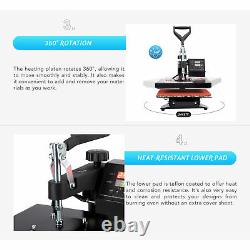 12x10 Heat Press Machine 900W T-Shirt Digital Transfer Sublimation Swing Away