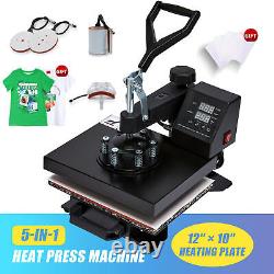 12x10 Inch 900W T Shirt Press Professional Swing-Away Heat Press Machine 5-in-1