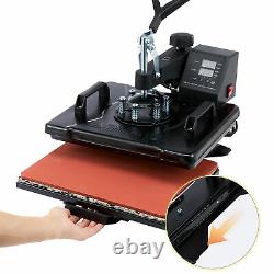 12x15 5-in-1 Heat Pad T Shirt Press Professional Swing-Away Heat Press Machine