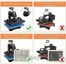 12x15 5 in 1 T-Shirt Heat Press Machine Transfer Sublimation Mug Hat Plate US