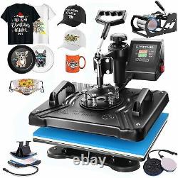 12x15 5 in 1 T-Shirt Heat Press Machine Transfer Sublimation Mug Hat Plate US