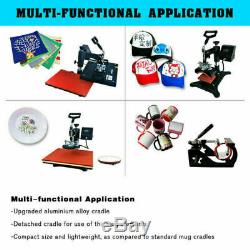 12x15 5in1 Combo Heat Press Transfer Machine T-shirt Sublimation Swing Away US