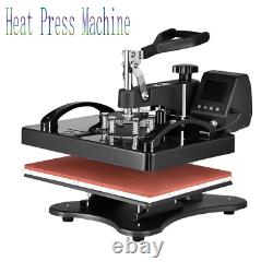 12x15 5in1 T-Shirt Heat Press Machine Transfer Sublimation Mug Hat Plate