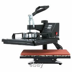 12x15 8 IN 1 Combo T-Shirt Heat Press Transfer Machine Sublimation Swing Away