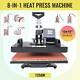 12x15 8-in-1 Heat Press Machine Professional 360 Swing-away T Shirt Press New