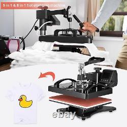 12x15 8in1 T-Shirt Heat Press Machine Transfer Sublimation Mug Hat Plate