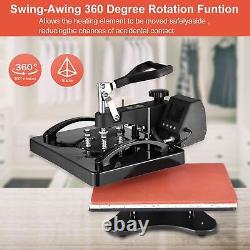 12x15 8in1 T-Shirt Heat Press Machine Transfer Sublimation Mug Hat Plate