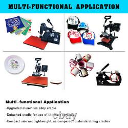 12x15 Combo 5in1 Heat Press Machine Sublimation T-Shirt Swing Away for Mug Hat