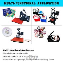 12x15 Combo 5in1 Heat Press Machine Sublimation T-Shirt Swing Away for Mug Hat