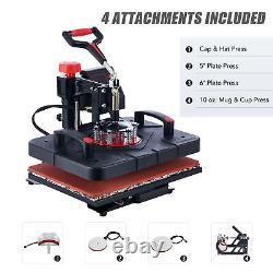 12x15 Heat Press Machine 5in1 Heat Press for Hats Bags Shoes T-Shirts Business