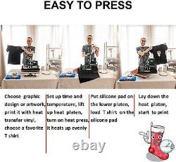 12x15 Heat Press Machine Digital Sublimation Swing Away for T-Shirt Phone Case