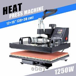 12x15 Heat Press Machine Professional Swing-Away Multifunctional T Shirt Press