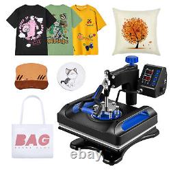 12x15 T-shirt Sublimation Transfer Machine Swing Away Blue Digital Heat Press