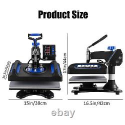 12x15 T-shirt Sublimation Transfer Machine Swing Away Blue Digital Heat Press