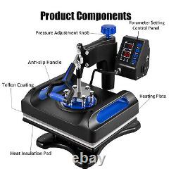 12x15 T-shirt Sublimation Transfer Machine Swing Away Blue Digital Heat Press