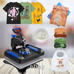 12x15 T-shirt Sublimation Transfer Machine Swing Away Blue Digital Heat Press