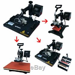 12x15inch Combo Digital 5 in 1 Heat Press Machine Sublimation T-Shirt Mugs Hats