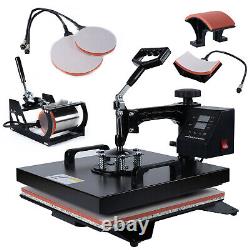 1400W 5 in 1 T-Shirt Heat Press Machine Transfer Sublimation Mug Hat Plate