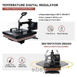 1400W 5 in 1 T-Shirt Heat Press Machine Transfer Sublimation Mug Hat Plate