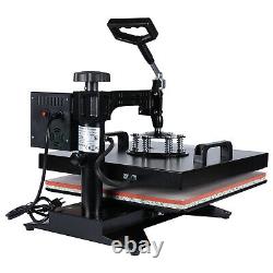 1400W 5 in 1 T-Shirt Heat Press Machine Transfer Sublimation Mug Hat Plate