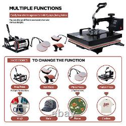 1400W 5 in 1 T-Shirt Heat Press Machine Transfer Sublimation Mug Hat Plate