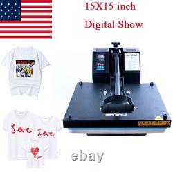 15X15Digital Clamshell Transfer Sublimation Heat Press Machine T shirt Press