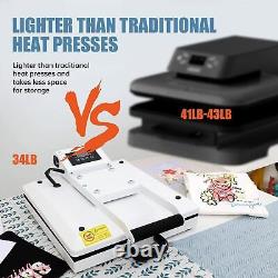 15X15 DIY Digital Clamshell T-shirt Heat Press Machine HTV Sublimation Transfer