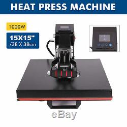 15X15 DIY Digital Clamshell T-shirt Heat Press Machine Sublimation Transfer