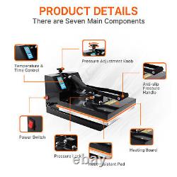 15X15 DIY Digital Clamshell T-shirt Heat Press Machine Sublimation Transfer